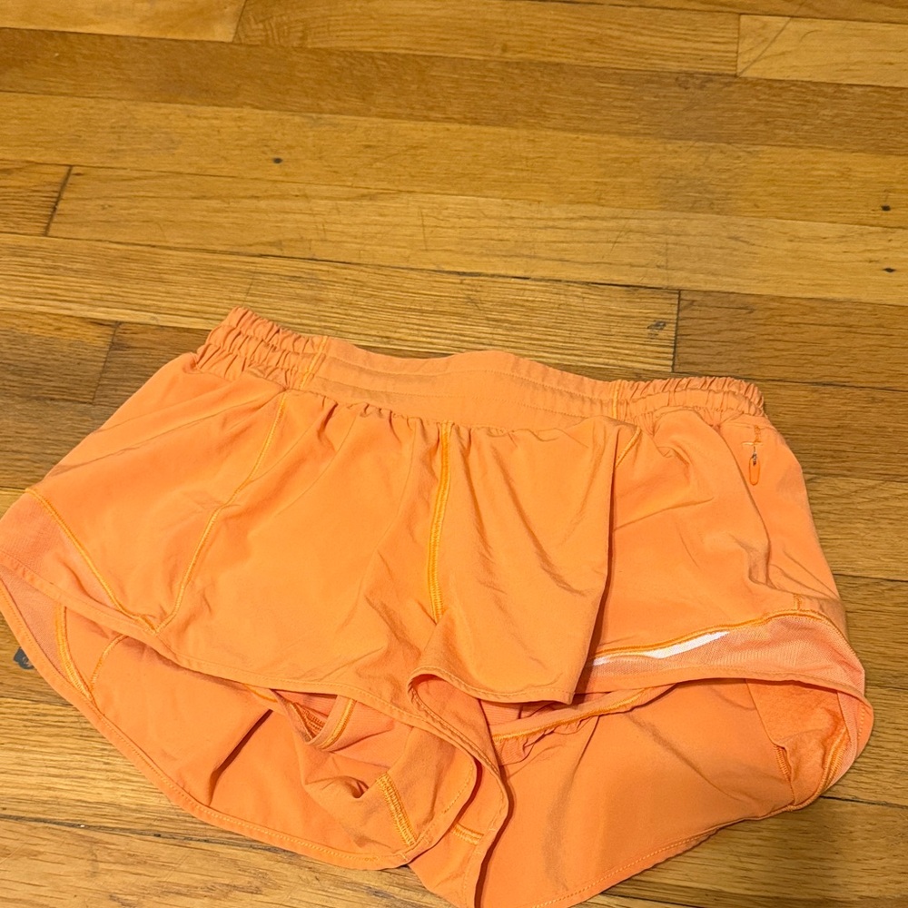 lululemon athletica Vibrant Orange Athletic Shorts